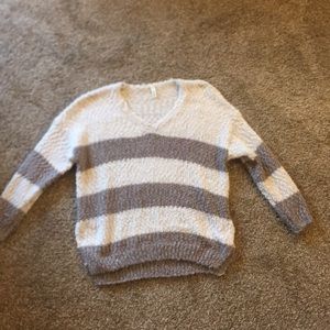 Striped off white / gray